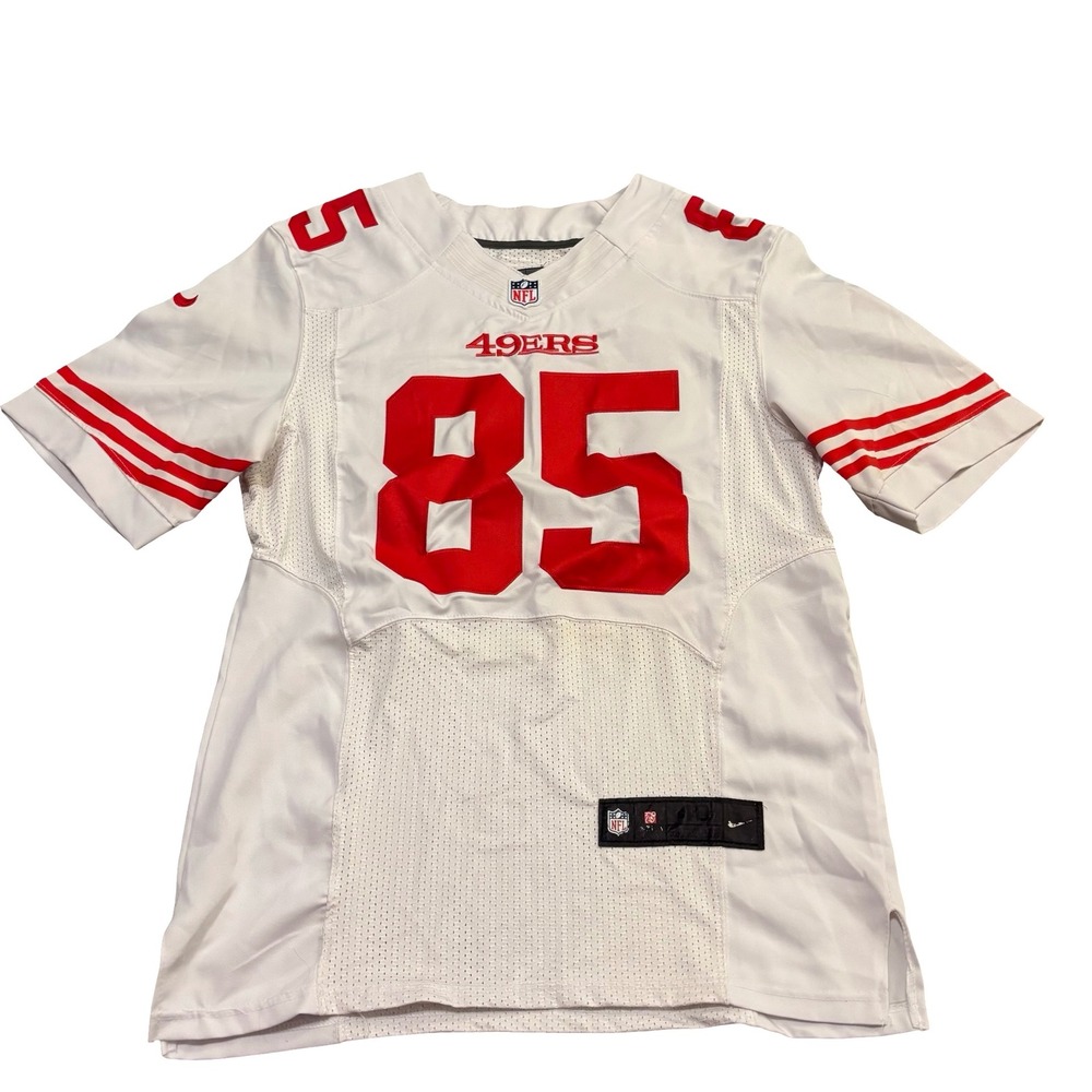Nike San Francisco 49ers Vernon Davis 85 On Field Jersey Mens Medium White Red